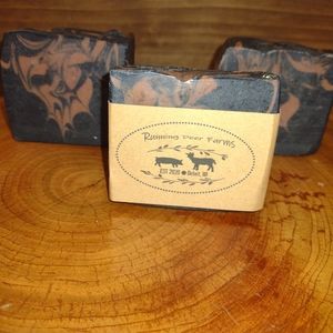 Activated charcoal soap mint